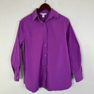 Athleta Purple Long Sleeve Button Down Shirt XS